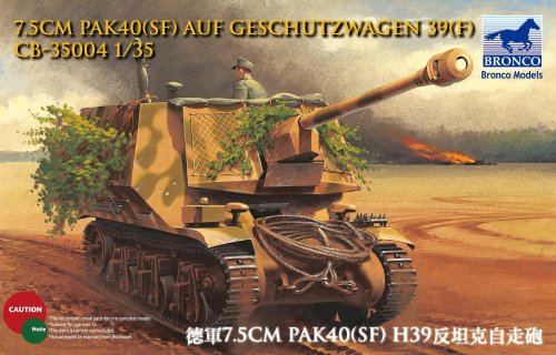 Przejdź do produktu BRONCO CB 35004 - 1:35 7.5cm Pak40(Sf) auf Geschutzwagen 39H(f)