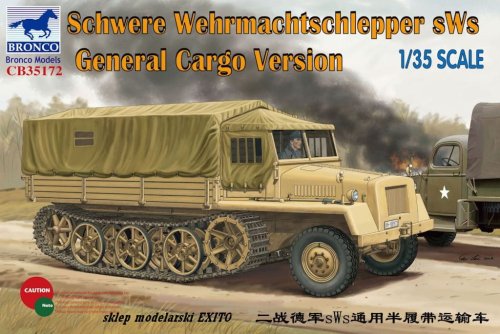 Przejdź do produktu BRONCO CB 35172 - 1:35 Schwere Wehrmachtschlepper sWs General Cargo Version