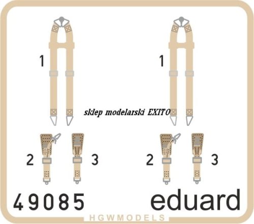 Przejdź do produktu EDUARD 49085 - 1:48 Seatbelts Luftwaffe WWII bombers Superfabric