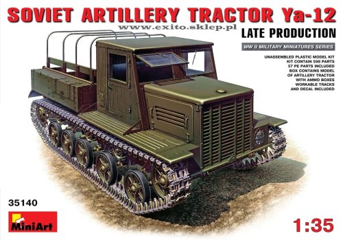 Przejdź do produktu MINIART 35140 - 1:35 Ya-12 Soviet Artillery Tractor Late Production