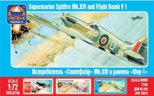 Przejdź do produktu ARK MODELS 72012 - 1:72 Spitfire Mk.XIV & flying bomb V-1