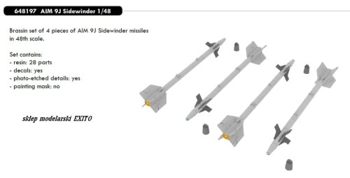 Przejdź do produktu EDUARD 648197 - 1:48 AIM 9J Sidewinder