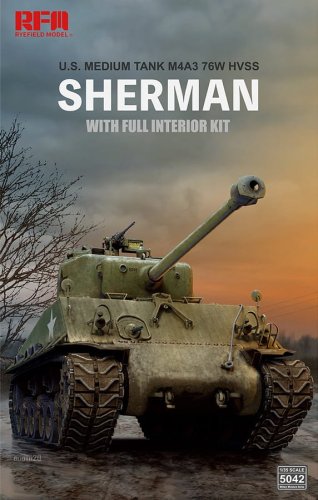 Przejdź do produktu RYE FIELD MODEL 5042 - 1:35 US Medium Tank M4A3 76W HVSS Sherman w/ Full Interior