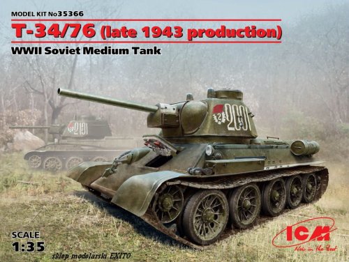 Przejdź do produktu ICM 35366 - 1:35 T-34/76 - late 1943 production