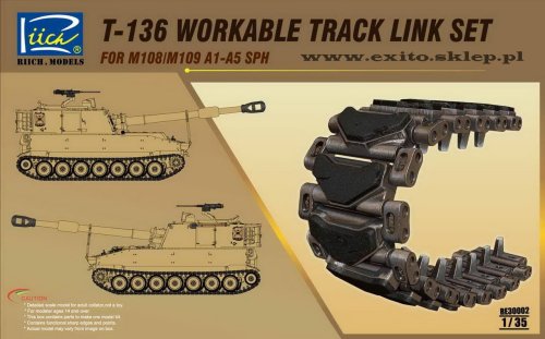Przejdź do produktu RIICH MODELS 30002 - 1:35 M108 / M109 A1-A5 SPH Workable Track Link Set
