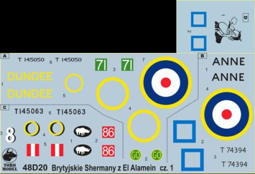 Przejdź do produktu TORO MODEL 48D20 - 1:48 Brytyjskie Shermany z El Alamein - cz.1