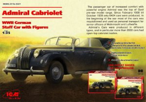 ICM 35471 - 1:35 Admiral Cabriolet - WWII German Staff Car with Figures