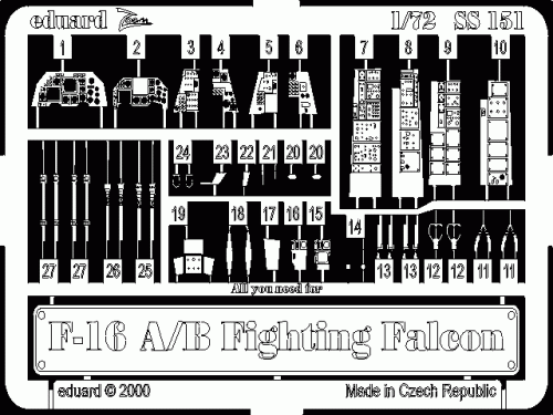 Przejdź do produktu EDUARD SS151 - 1:72 F-16A/B