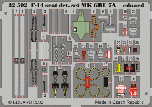 Przejdź do produktu EDUARD 32502 - 1:32 F-14A ejection seat