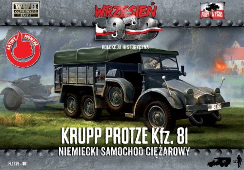 Przejdź do produktu FIRST TO FIGHT 061 -  Wrzesień 1939 - 1:72 Krupp Protze Kfz.81 - Gazetka w zestawie z modelem
