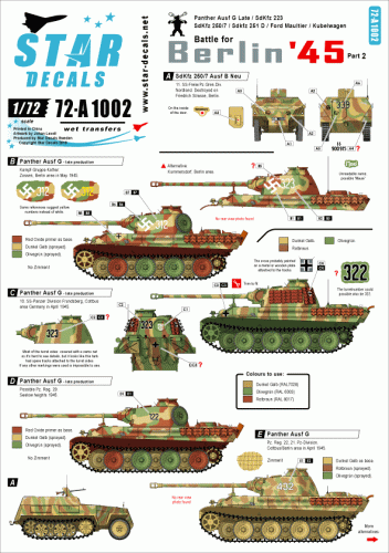 Przejdź do produktu STAR DECALS 72-A1002 - 1:72 Battle for Berlin 45 # 2. SS-Nordland and Panthers