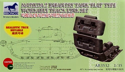 Przejdź do produktu BRONCO AB 3532 - 1:35 Matilda 2 Flat Type Workable Track Link Set