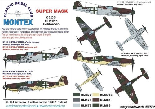 Przejdź do produktu MONTEX K32004 - 1:32 Bf-109 K-4
