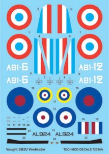 TECHMOD 72038 - 1:72 Vought SB2U-2 Vindicator