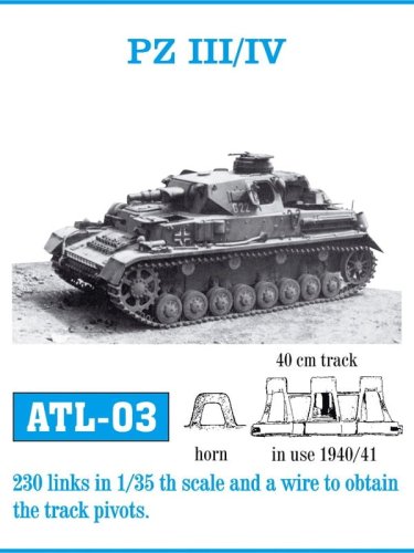Przejdź do produktu Friulmodel ATL-003 - 1:35 Metalowe gąsienice Pz.Kpfw.III / IV 1940-1941