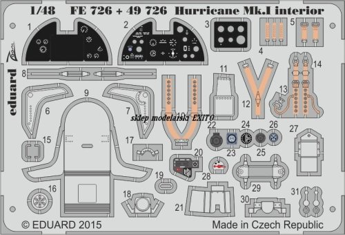 Przejdź do produktu Eduard FE726 - 1:48 Hurricane Mk.I interior S.A.