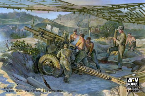 Przejdź do produktu AFV CLUB 35182 - 1:35  Howitzer 105mm M2A1 & Carriage M2A2 (WW II)