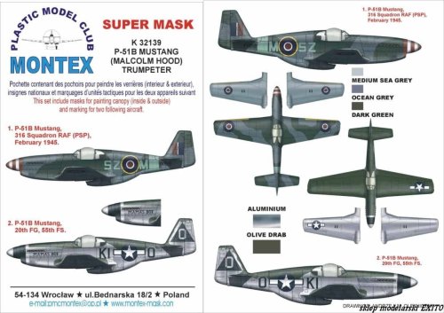 Przejdź do produktu MONTEX K32139 - 1:32 P-51 Mustang III RAF,USAAF