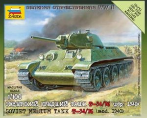 ZVEZDA 6101 - 1:100 Soviet Tank T-34/76 (1940)