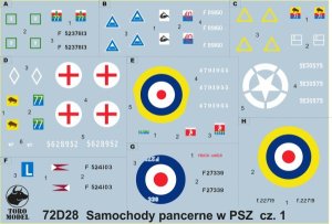 TORO MODEL 72D28 - 1:72 Samochody pancerne w PSZ cz.1 - Egipt 1942 - Włochy 1945