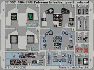 EDUARD 32557 - 1:32 MiG-29M Fulcrum interior