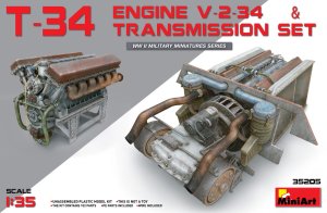 MINIART 35205 - 1:35 T-34 Engine V-2-34 & Transmission Set