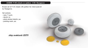 EDUARD 632080 - 1:32 P-40 wheels w/ pattern