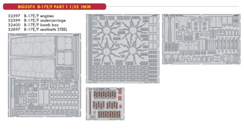 Przejdź do produktu EDUARD BIG3374 - 1:32 B-17E/F Part 1