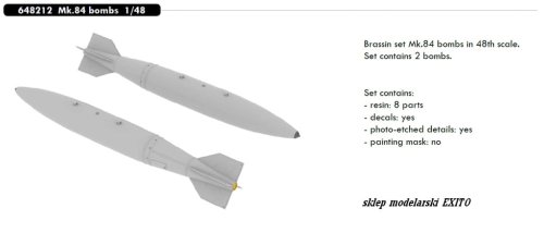 Przejdź do produktu EDUARD 648212 - 1:48 Mk.84 bombs