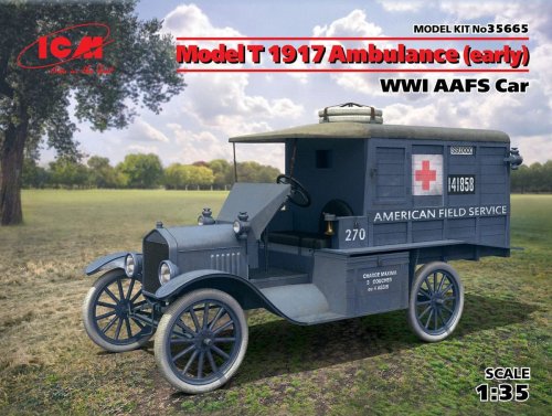 Przejdź do produktu ICM 35665 - 1:35 Model T 1917 Ambulance (early) WWI AAFS Car
