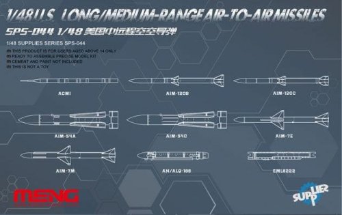 Przejdź do produktu MENG MODEL  SPS044 - 1:48 U.S. Long/Medium-Range Air-to-Air Missiles