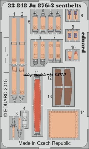 Przejdź do produktu EDUARD 32848 - 1:32 Ju 87G-2 seatbelts