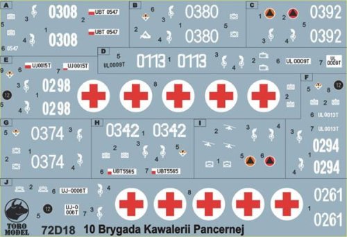 Przejdź do produktu TORO MODEL 72D18 - 1:72 Pojazdy 10 Brygady Kawalerii Pancernej cz.1