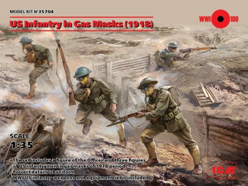 Przejdź do produktu ICM 35704 - 1:35 US Infantry in Gas Masks (1918)