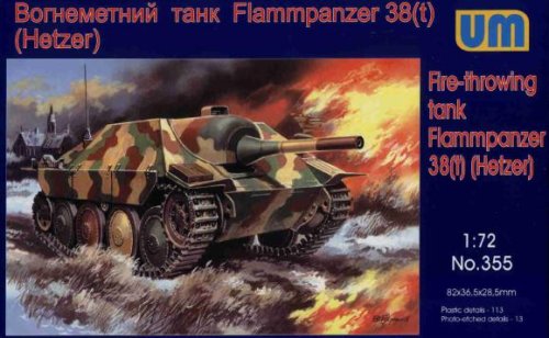 Przejdź do produktu UNIMODELS 355 - 1:72 Fire-throwing Tank Flammpanzer 38 (Hetzer)