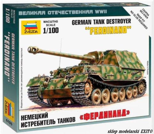 Przejdź do produktu ZVEZDA 6195 - 1:100 Ferdinand - German Tank Destroyer
