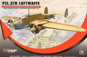 MIRAGE 481312 - 1:48 PZL-37B Łoś Luftwaffe (wersja niemiecka Okęcie 1940)
