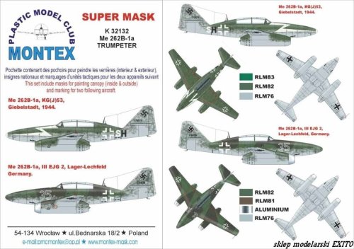Przejdź do produktu MONTEX K32132 - 1:32 Me-262 B