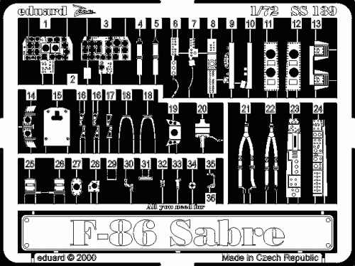 Przejdź do produktu EDUARD SS139 - 1:72 F-86