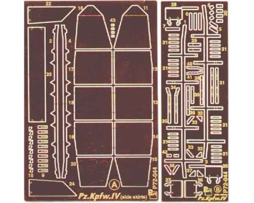 Przejdź do produktu PART P72044 - 1:72 Pz.Kpfw. IV side skirts