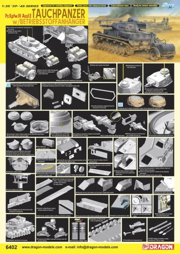 Przejdź do produktu DRAGON 6402 - 1:35 Pz.Kpfw.IV Ausf.E Tauchpanzer w /Betriebsstoffanhanger