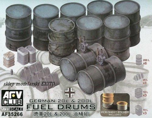Przejdź do produktu AFV CLUB 35266 - 1:35 German 20L & 200L Fuel Drums