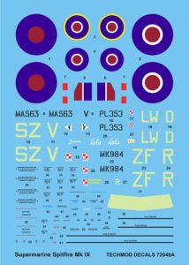 TECHMOD 72048 - 1:72 Supermarine Spitfire Mk.IX w/mask