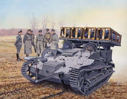 Przejdź do produktu MIRAGE 35518 - 1:35 Samobieżna wyrzutnia UE-sWG 40/28 cm Wk Spr