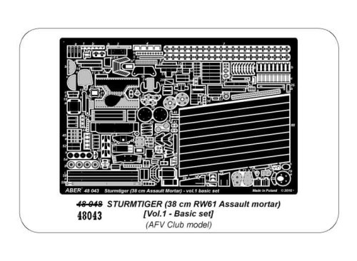 Przejdź do produktu ABER 48043 - 1:48 Sturmtiger 38 cm RW61 Assault mortar Vol.1 Basic set