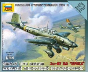 ZVEZDA 6123 - 1:144 German Dive Bomber Junkers Ju-87 B2 Stuka