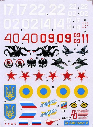 Przejdź do produktu AUTHENTIC DECALS AD4801 - 1:48 Sukhoi Su-24 M Fencer D