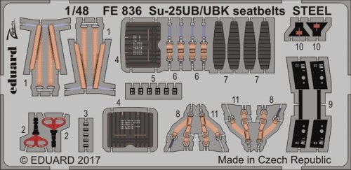 Przejdź do produktu EDUARD FE836 - 1:48 Su-25UB/UBK seatbelts - Steel