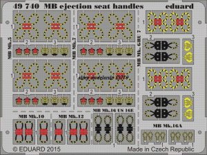 EDUARD 49740 - 1:48 MB ejection seat handles