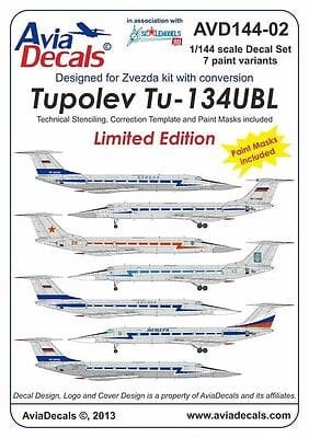 Przejdź do produktu AUTHENTIC DECALS AVD 14402 - 1:144 Tu-134UBL